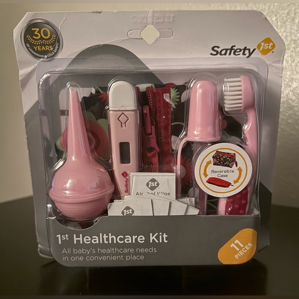 Safety 1st Pink Baby Healthcare Kit | 11 Piece Infant Grooming & Wellness Set - Picture 2 of 2